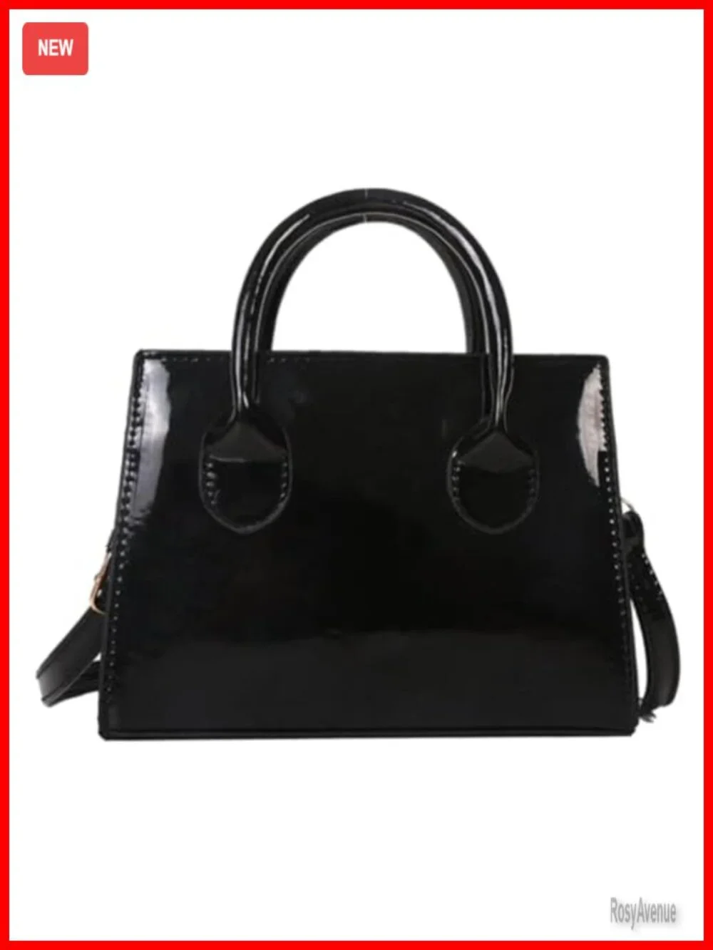 Patent Leather Clutch Purse Mini Shoulder Bag Evening Bag with Adjustable Strap